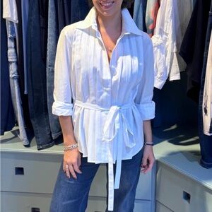 Liviana Conti Striped Wrap Tie Shirt